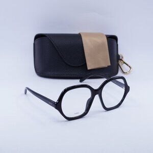 Loewe LW50072I 001 Geometric Eyeglasses 55mm – Black
